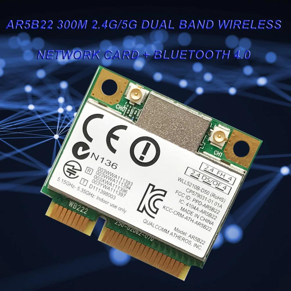   300Mbps Wifi AR5B22  802.11a/b/g/n  ̴ PCI-E WLAN 2.4G/5Ghz 4.0 Wi-Fi  Ʈũ ī,    ̴ PCI-E WLAN